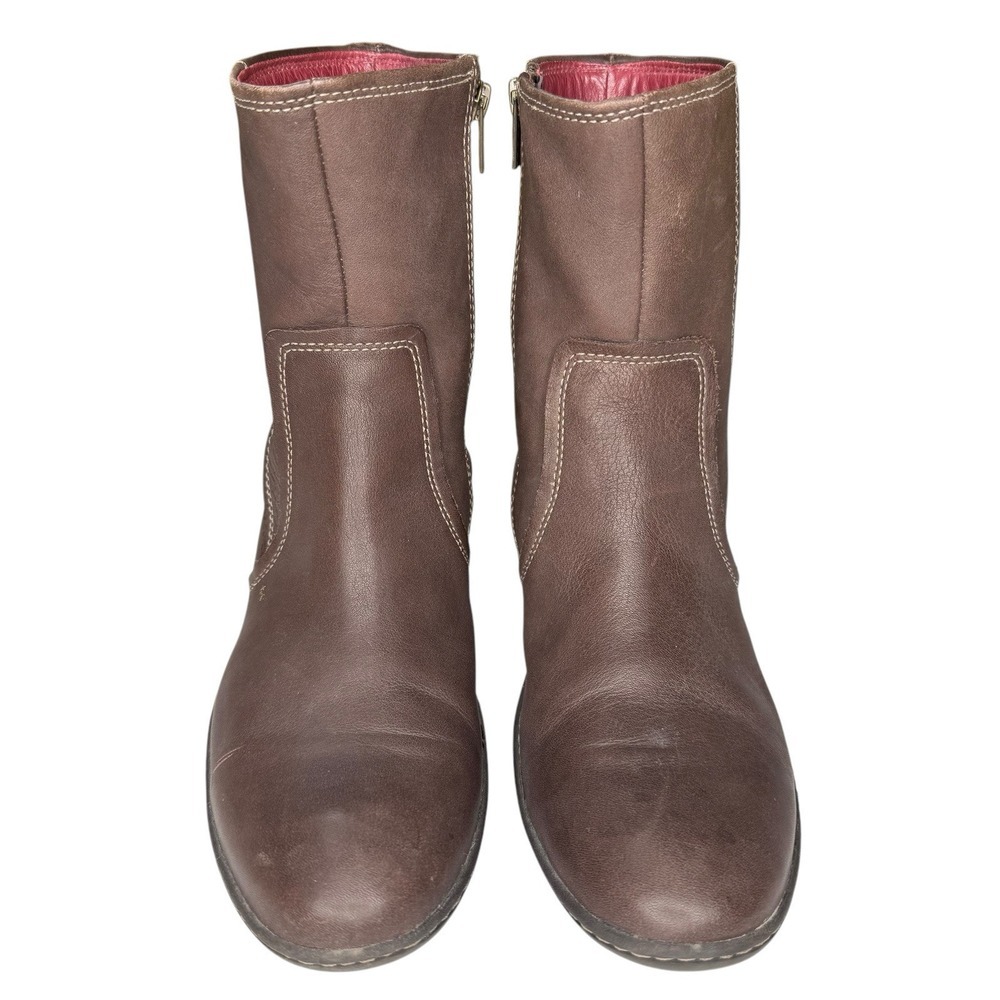 Timberland Leather Boots Women's 8.5‎ Brown Side Zip Outdoors Western Waterproof